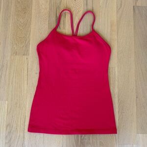 Lululemon Power Y Tank Size 4 Red